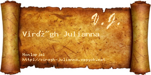 Virágh Julianna névjegykártya