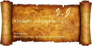 Virágh Julianna névjegykártya